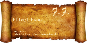 Fliegl Fanni névjegykártya